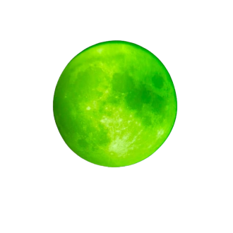 Green moon sticker
